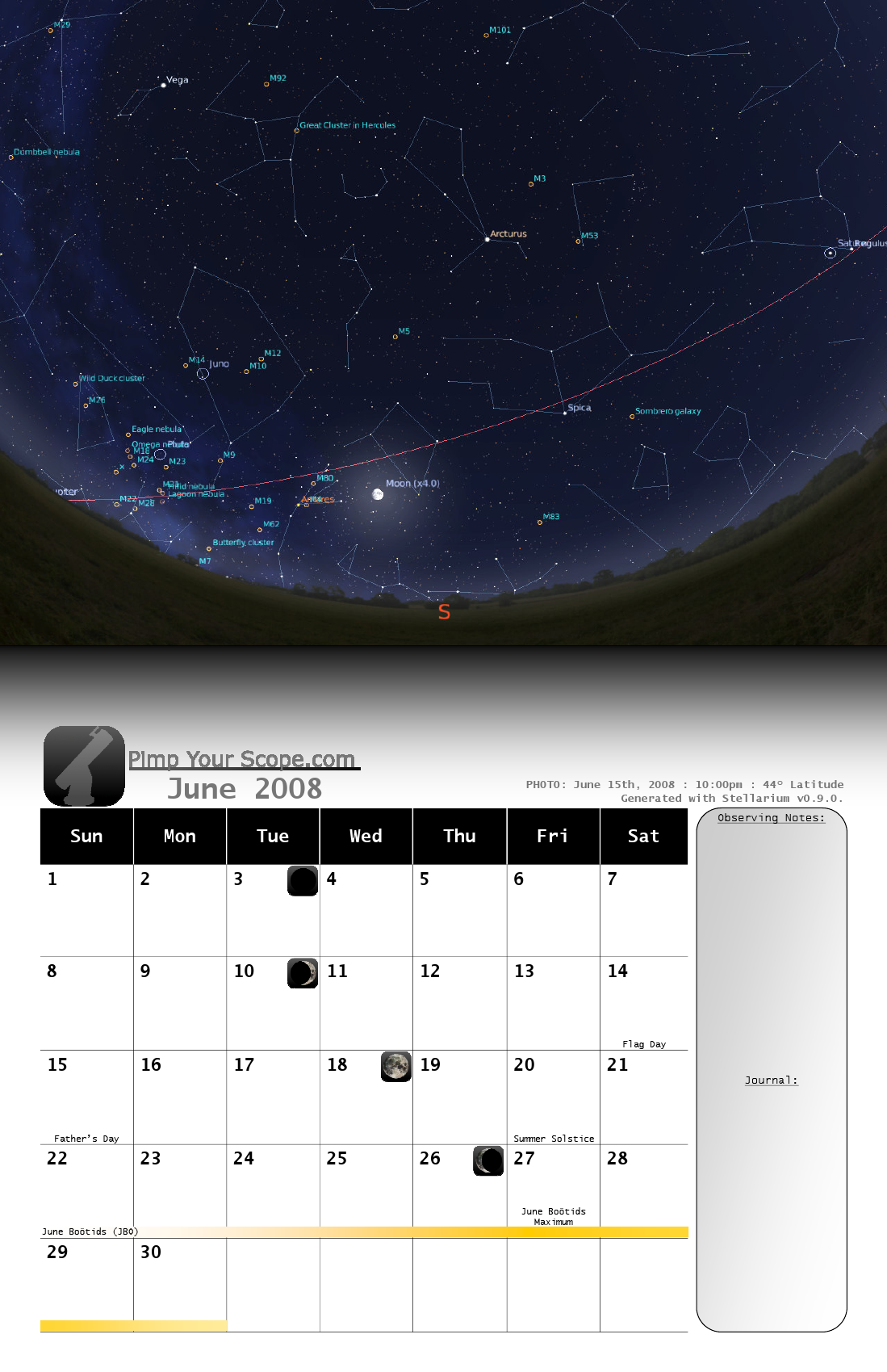 2008 PimpYourScope Astronomy Calendar